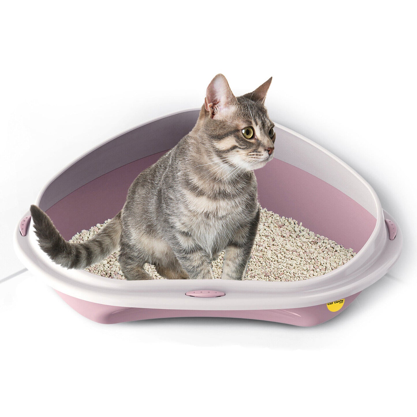 Cat Corner Litter Tray Large or Jumbo Rim Pet Open Toilet Pan Box Cat Centre�