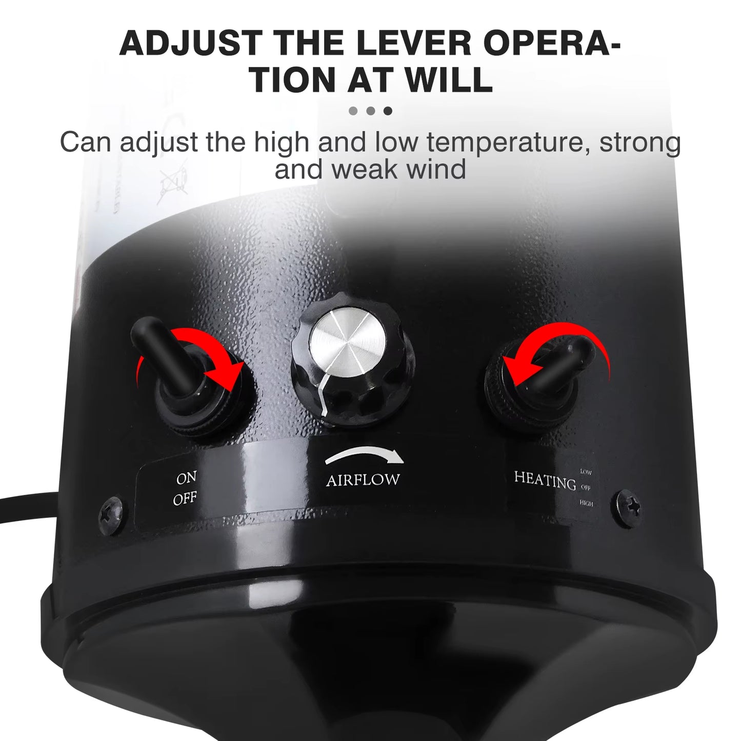 2000W-2800W Pet Hair Dryer, 35°C and 65 °C, Speed: 50M/S ~ 100M/S, Stepless Adjustable, 2.5M Extendable Hose, 3 Nozzles