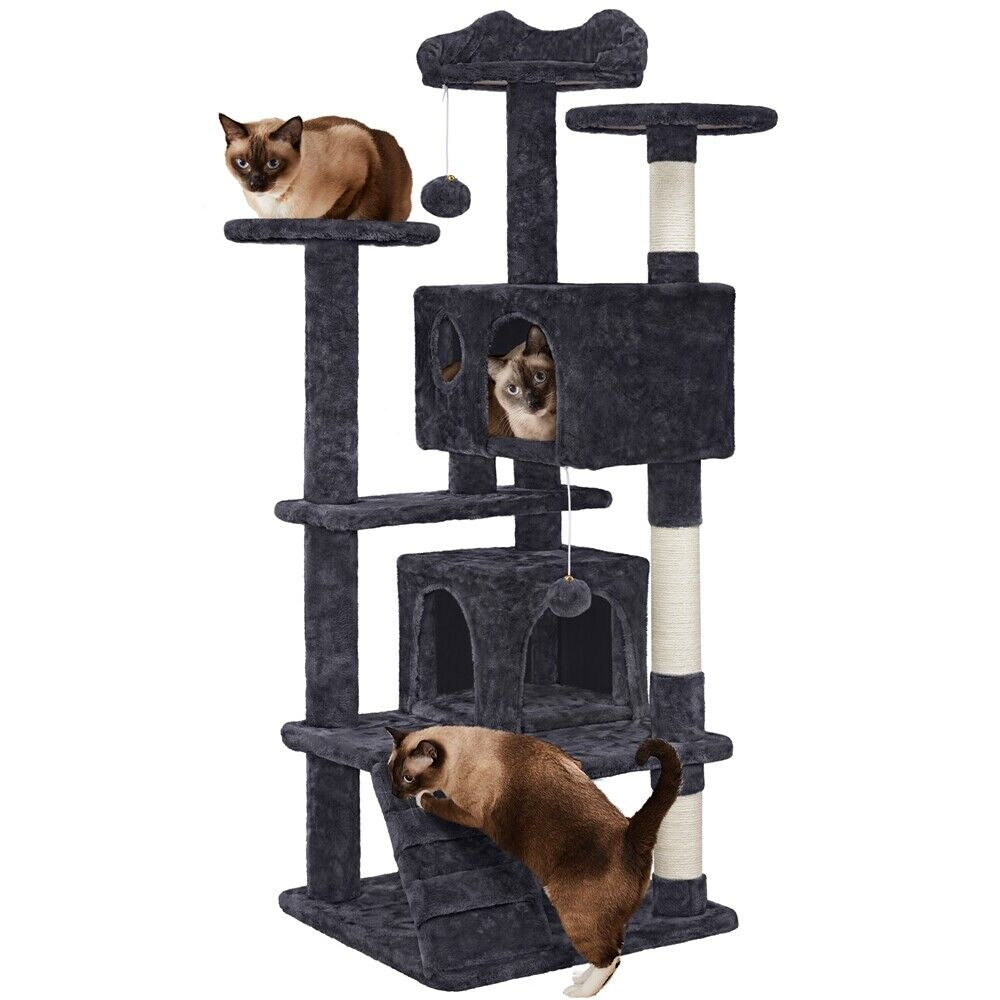 Cat Tree Cat Tower Cat Condo with Scratching Posts & Ladder for Cats Kittens