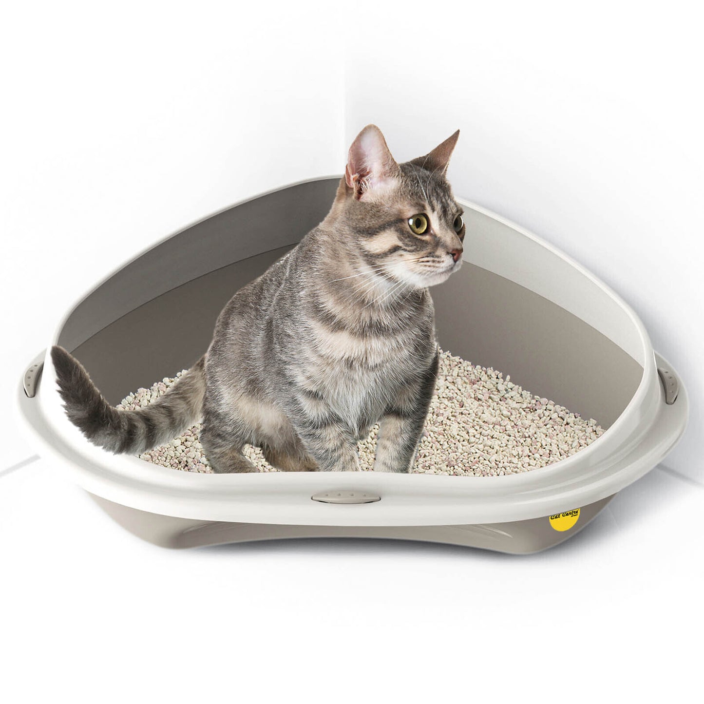 Cat Corner Litter Tray Large or Jumbo Rim Pet Open Toilet Pan Box Cat Centre�
