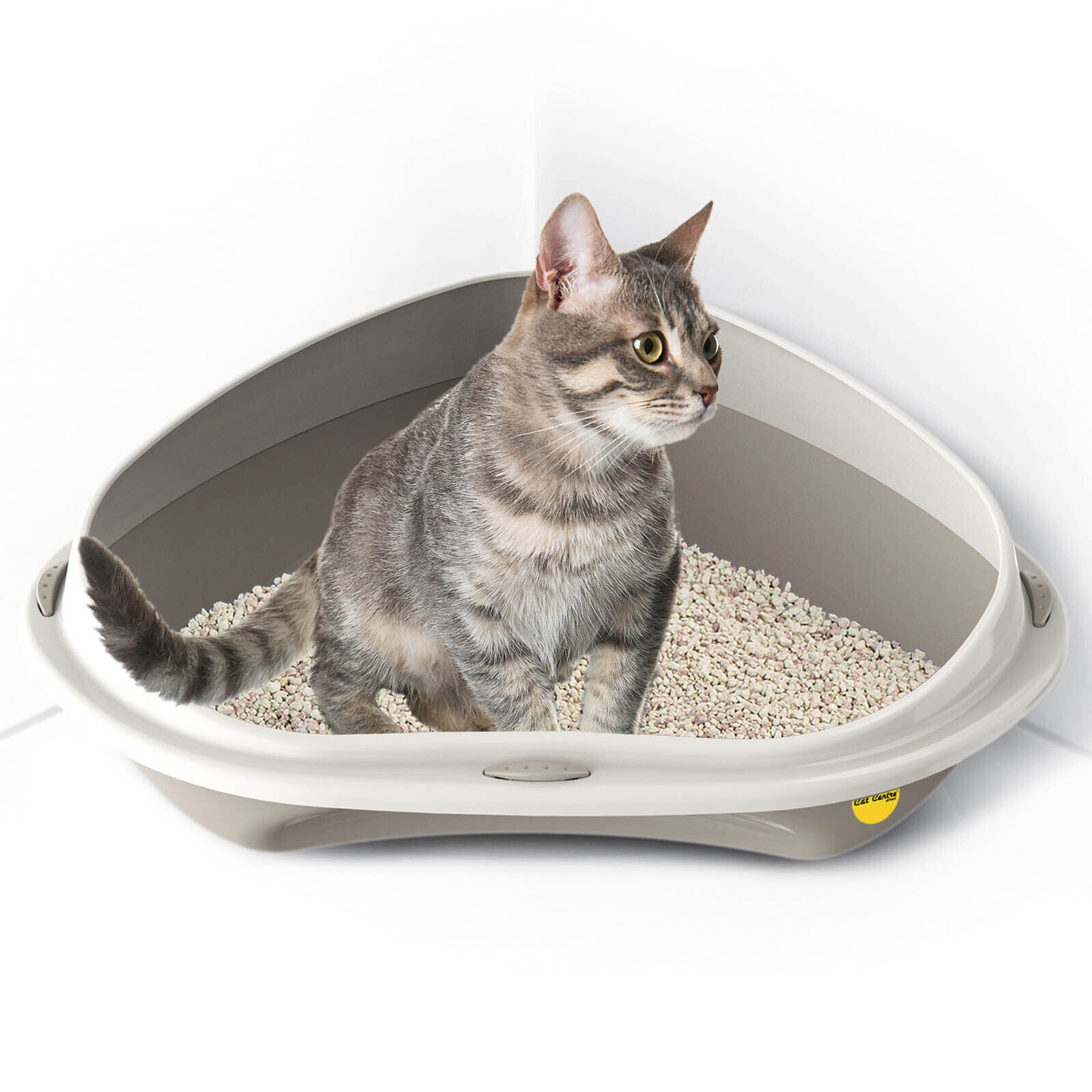 Cat Corner Litter Tray Large or Jumbo Rim Pet Open Toilet Pan Box Cat Centre�