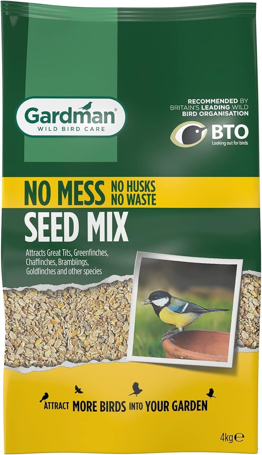 Gardman No Mess Seed Mix High Quality Wild Bird Food Feeding No Waste Garden