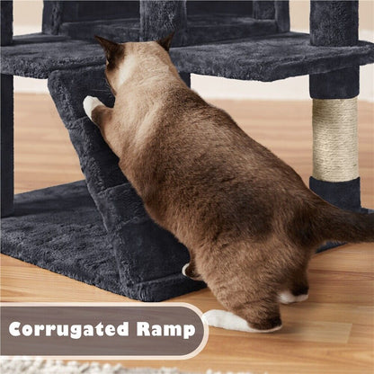 Cat Tree Cat Tower Cat Condo with Scratching Posts & Ladder for Cats Kittens