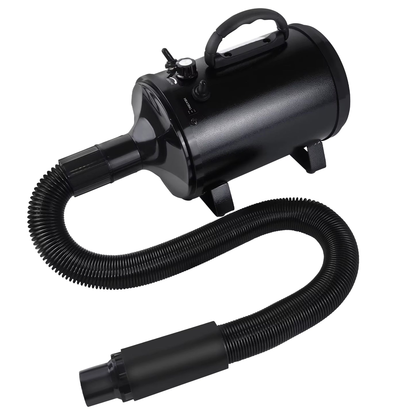 2000W-2800W Pet Hair Dryer, 35°C and 65 °C, Speed: 50M/S ~ 100M/S, Stepless Adjustable, 2.5M Extendable Hose, 3 Nozzles
