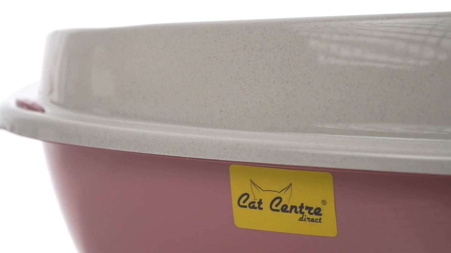 Cat Corner Litter Tray Large or Jumbo Rim Pet Open Toilet Pan Box Cat Centre�