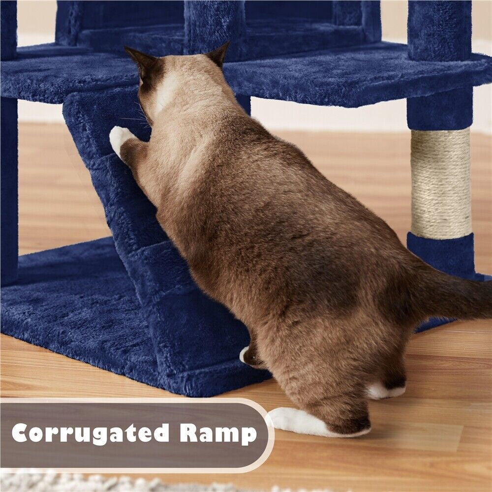 Cat Tree Cat Tower Cat Condo with Scratching Posts & Ladder for Cats Kittens