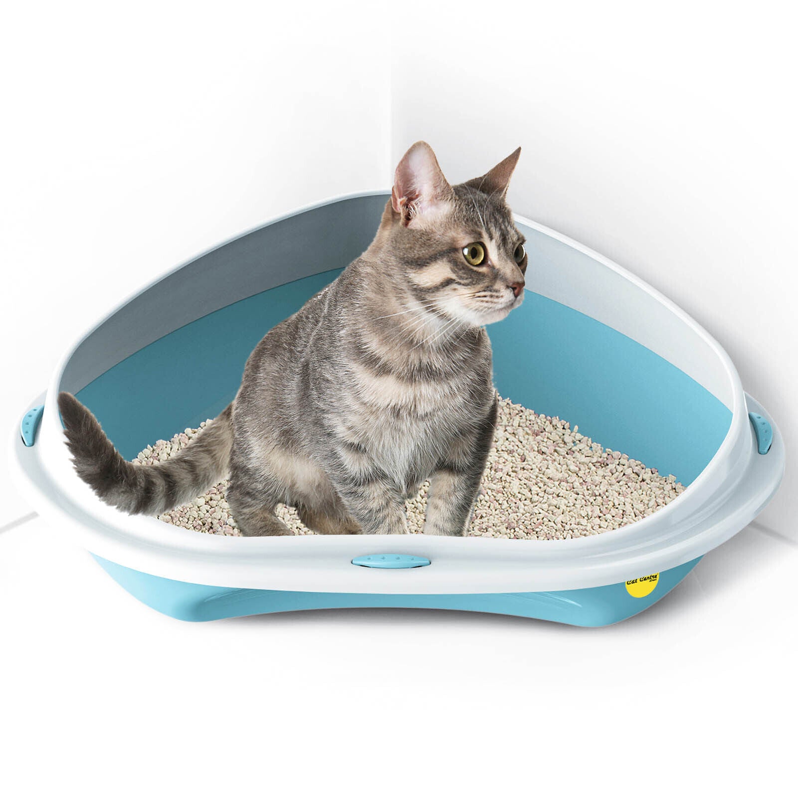 Cat Corner Litter Tray Large or Jumbo Rim Pet Open Toilet Pan Box Cat Centre�