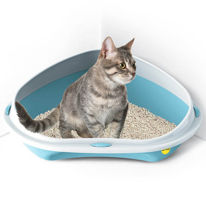 Cat Corner Litter Tray Large or Jumbo Rim Pet Open Toilet Pan Box Cat Centre�