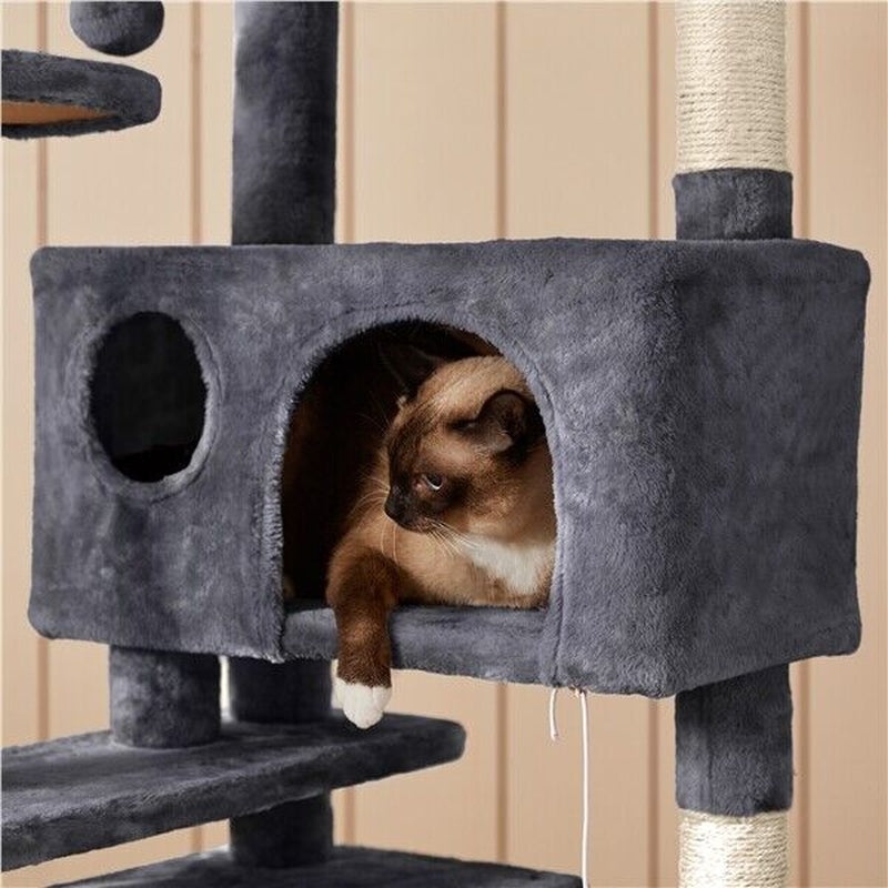 Cat Tree Cat Tower Cat Condo with Scratching Posts & Ladder for Cats Kittens