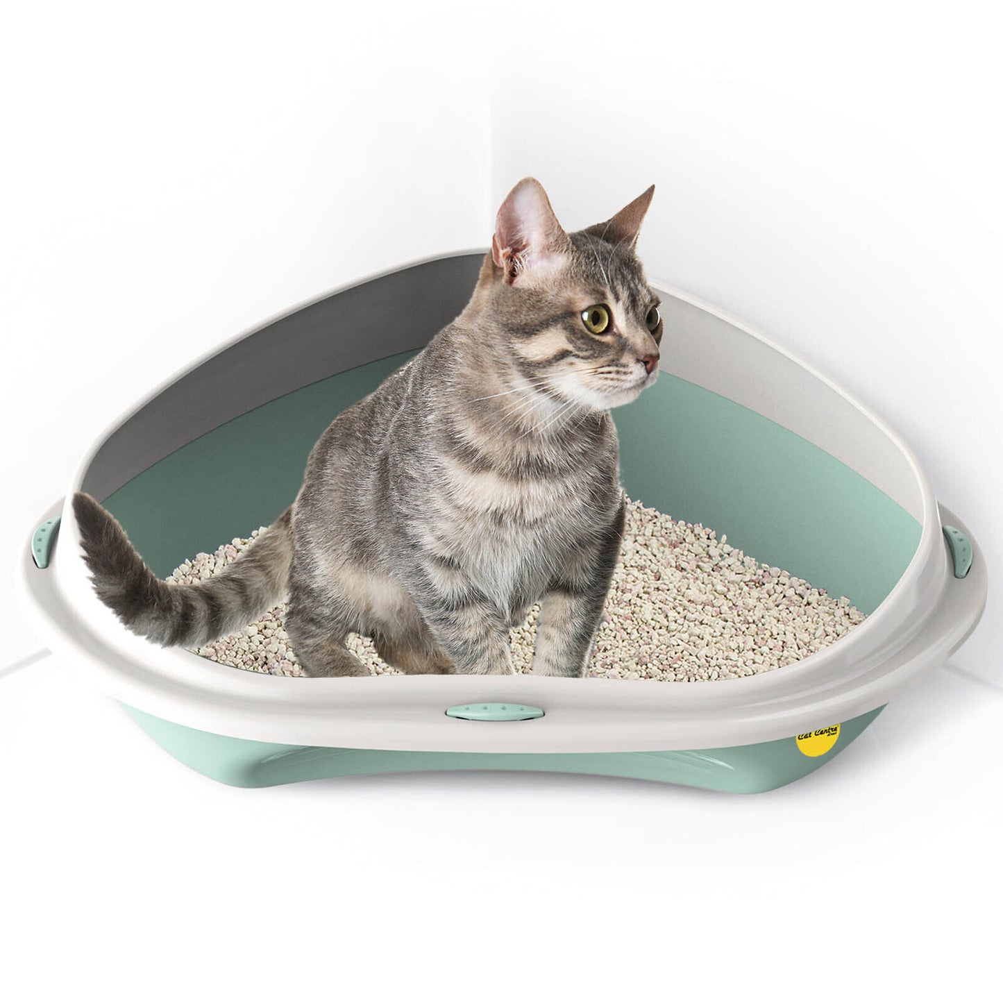 Cat Corner Litter Tray Large or Jumbo Rim Pet Open Toilet Pan Box Cat Centre�