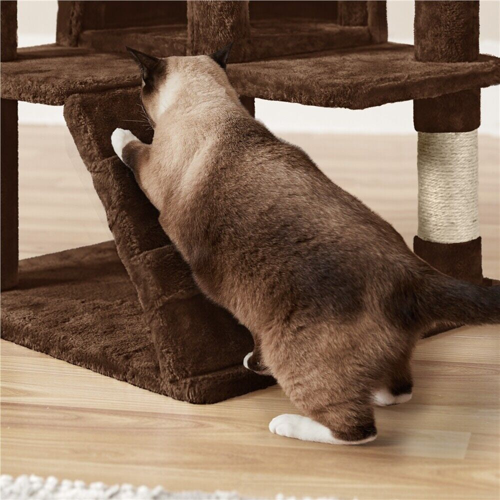 Cat Tree Cat Tower Cat Condo with Scratching Posts & Ladder for Cats Kittens