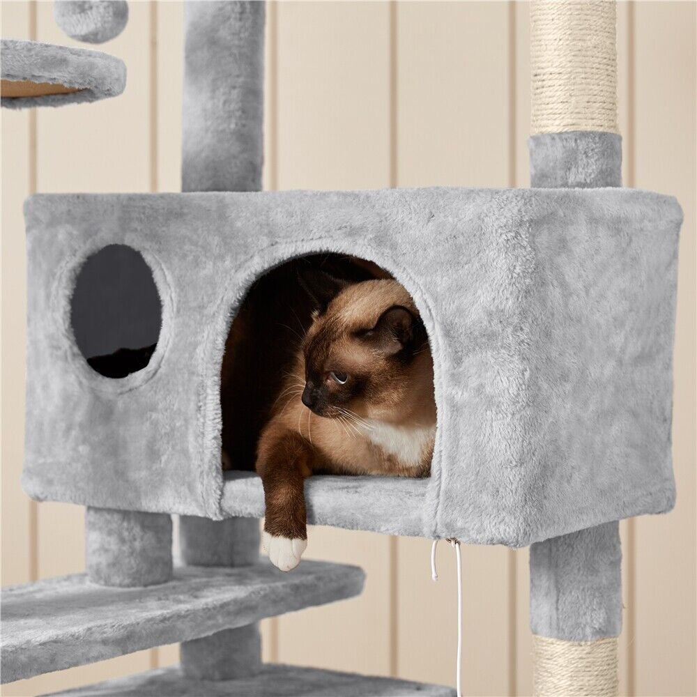 Cat Tree Cat Tower Cat Condo with Scratching Posts & Ladder for Cats Kittens