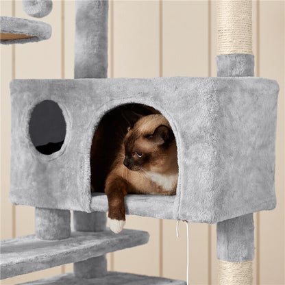 Cat Tree Cat Tower Cat Condo with Scratching Posts & Ladder for Cats Kittens