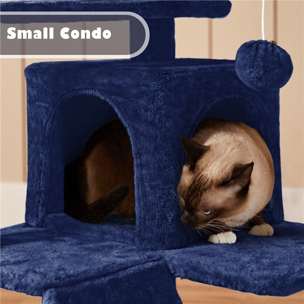 Cat Tree Cat Tower Cat Condo with Scratching Posts & Ladder for Cats Kittens
