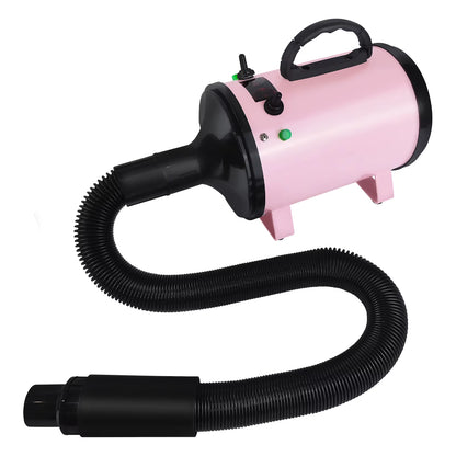2000W-2800W Pet Hair Dryer, 35°C and 65 °C, Speed: 50M/S ~ 100M/S, Stepless Adjustable, 2.5M Extendable Hose, 3 Nozzles