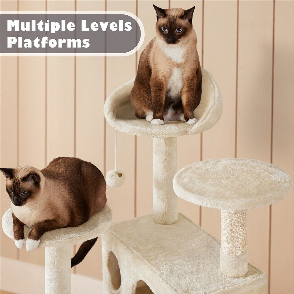 Cat Tree Cat Tower Cat Condo with Scratching Posts & Ladder for Cats Kittens