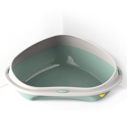 Cat Corner Litter Tray Large or Jumbo Rim Pet Open Toilet Pan Box Cat Centre�