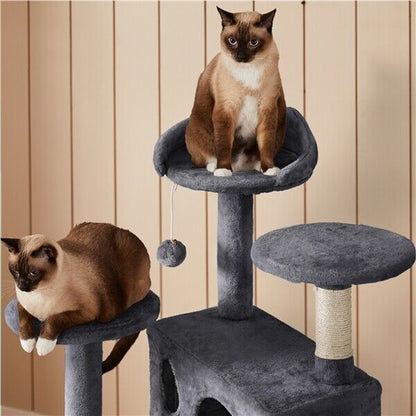 Cat Tree Cat Tower Cat Condo with Scratching Posts & Ladder for Cats Kittens