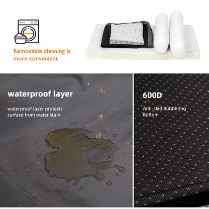 Bolster Dog Bed for Extra Large Dogs, Memory Foam Orthopedic L-Shape Dog Beds with Removable Washable Cover Cozy Plush Dog Sofa