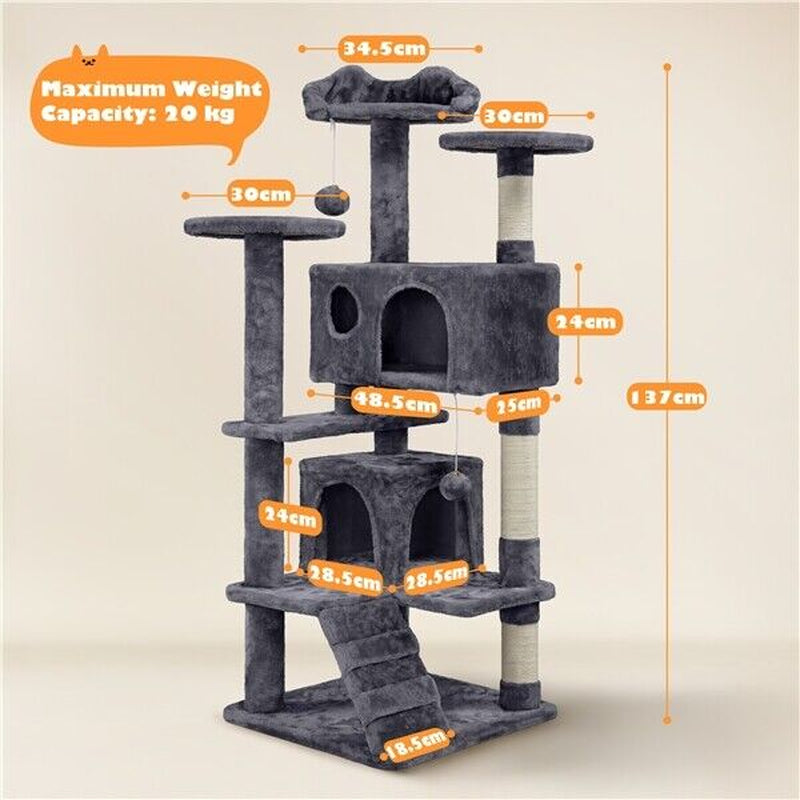 Cat Tree Cat Tower Cat Condo with Scratching Posts & Ladder for Cats Kittens