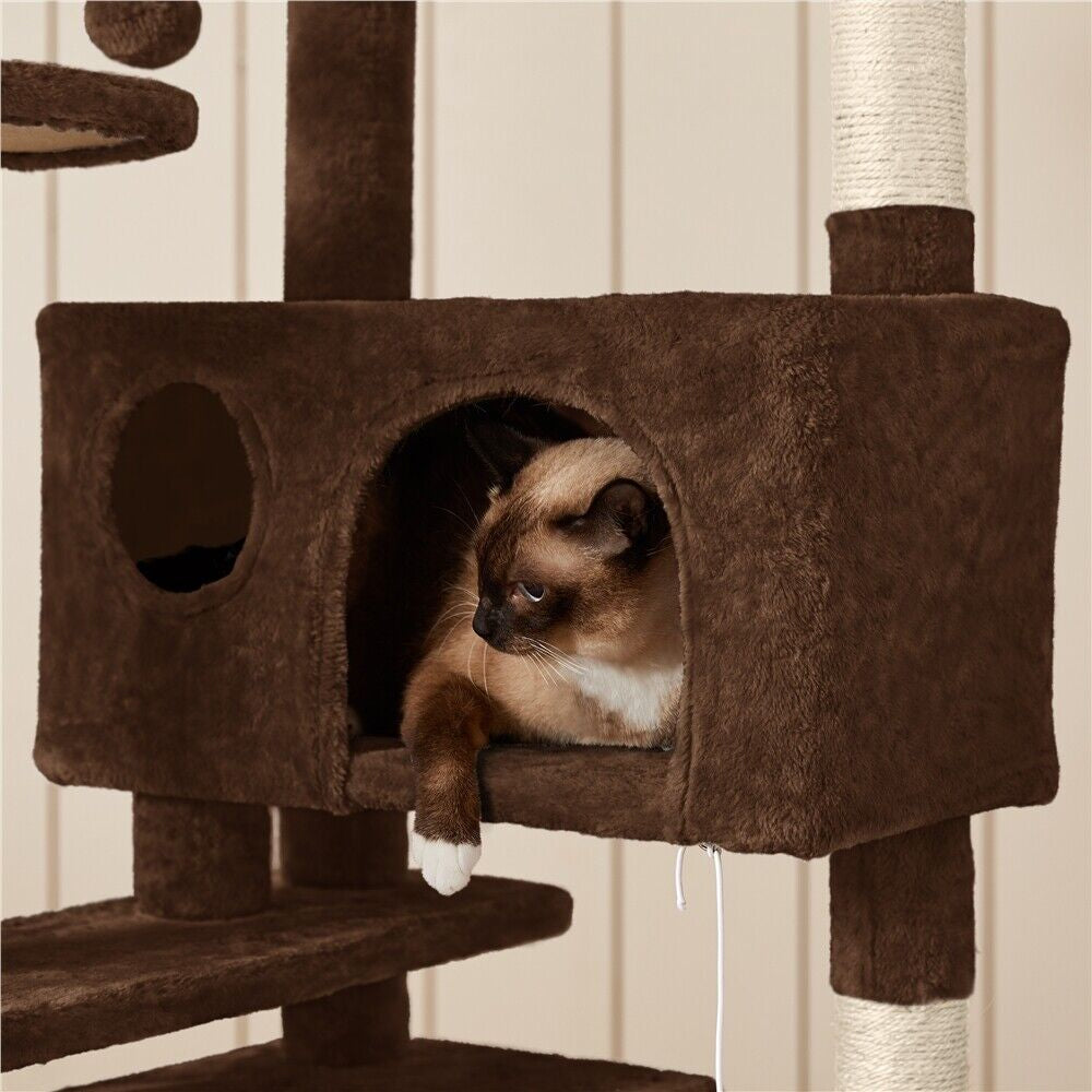 Cat Tree Cat Tower Cat Condo with Scratching Posts & Ladder for Cats Kittens