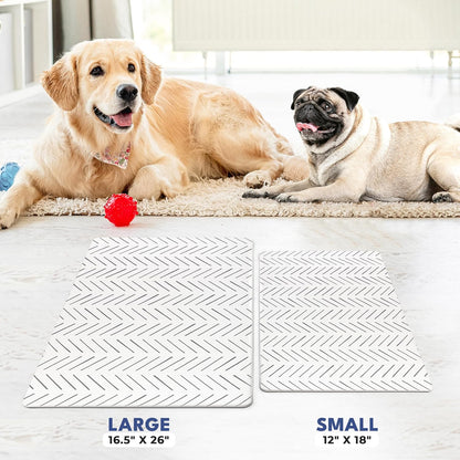 Large Dog Mat for Food and Water, Cat Feeding Mat | Large Waterproof Dog Bowl Mat | Non-Slip Pet Food Mat for Floors | Pet Mats for Food and Water | Easy to Clean