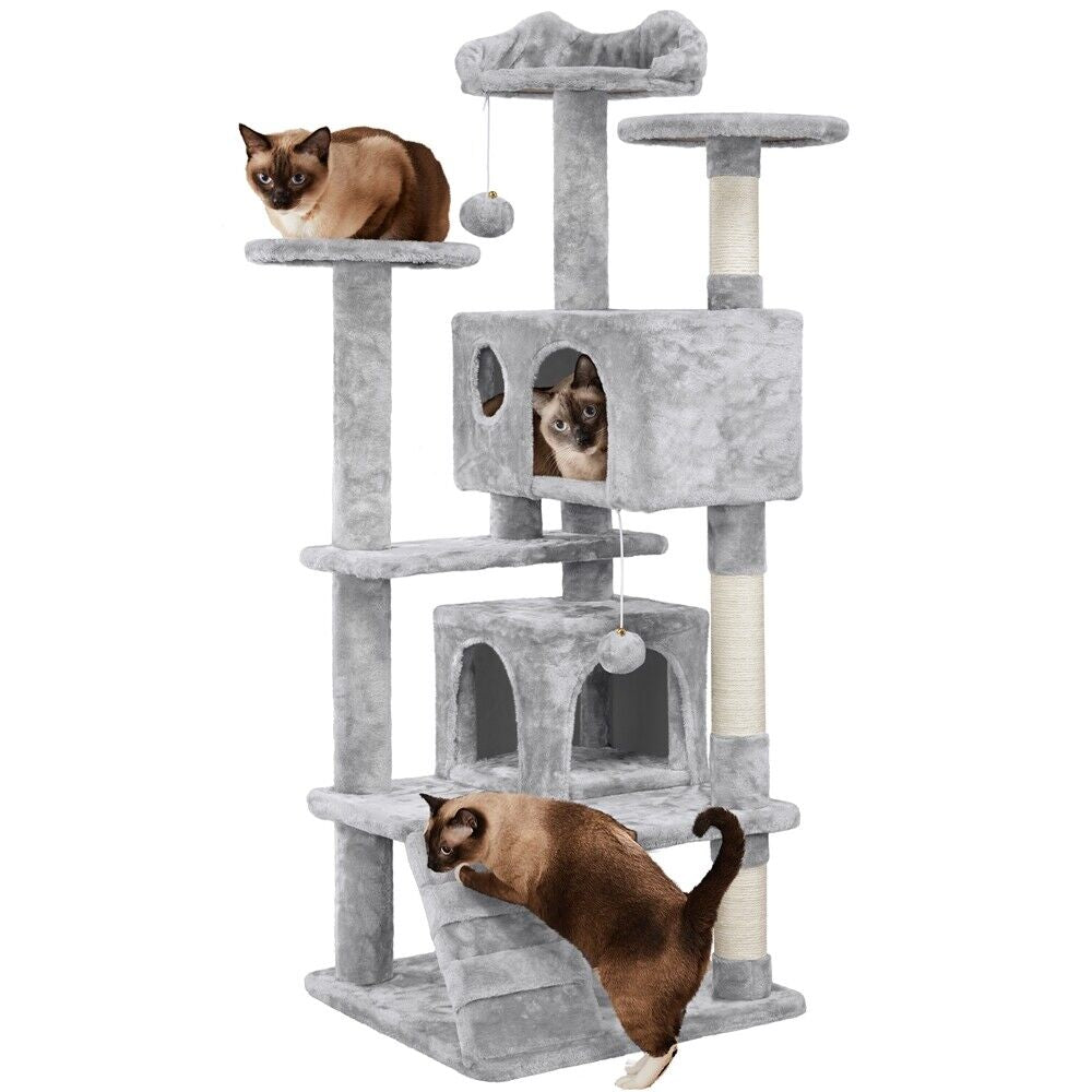 Cat Tree Cat Tower Cat Condo with Scratching Posts & Ladder for Cats Kittens