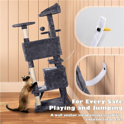 Cat Tree Cat Tower Cat Condo with Scratching Posts & Ladder for Cats Kittens