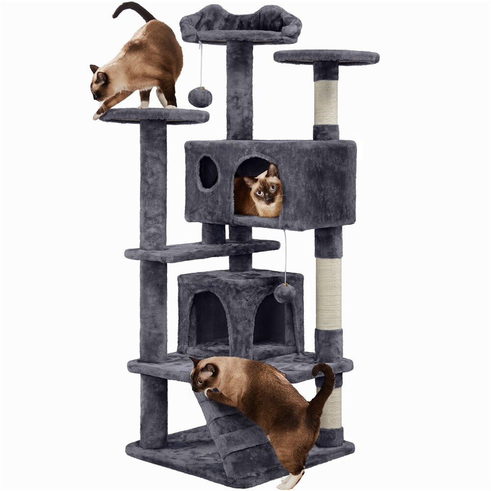 Cat Tree Cat Tower Cat Condo with Scratching Posts & Ladder for Cats Kittens