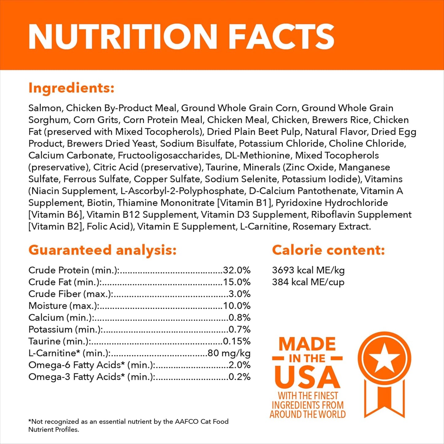 Proactive Health Adult Healthy Dry Cat Food with Real Salmon, 7 Lb. Bag