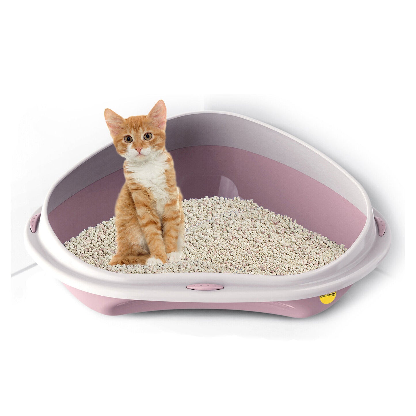 Cat Corner Litter Tray Large or Jumbo Rim Pet Open Toilet Pan Box Cat Centre�