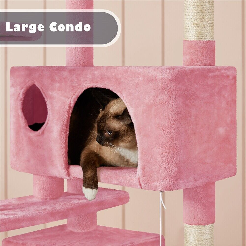 Cat Tree Cat Tower Cat Condo with Scratching Posts & Ladder for Cats Kittens