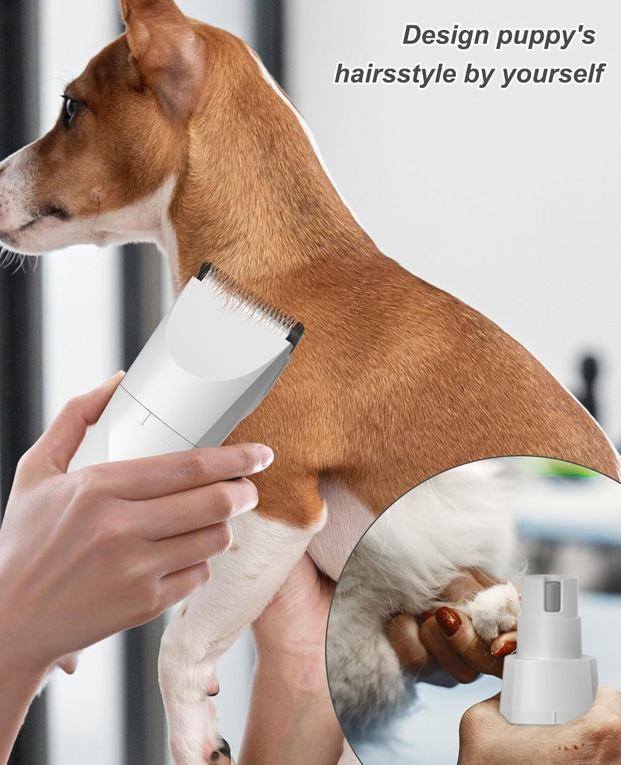 Small Dog Clippers for Grooming - Rechargeable Low Noise Clippers Grinder Shaver