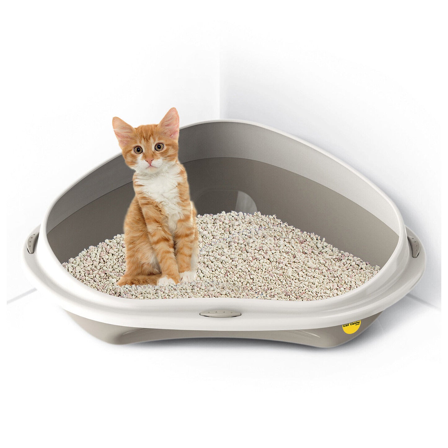 Cat Corner Litter Tray Large or Jumbo Rim Pet Open Toilet Pan Box Cat Centre�